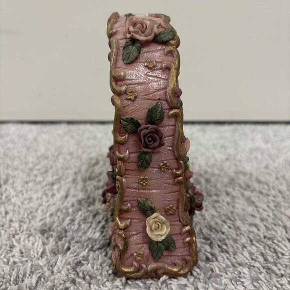 Vintage Pink & Floral with Vines Counter Clock (battery operated) - Picture 3 of 5